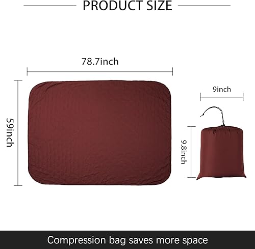 Vista 48 de LOOGU Manta de camuflaje con aislamiento impermeable para acampar al aire libre, senderismo, caza, supervivencia, mochilero, picnic Alpha Green