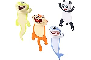 Crocodile Bookmark: 4Pcs 3D Animal Bookmarks for Kids, Unleash Reading Adventures