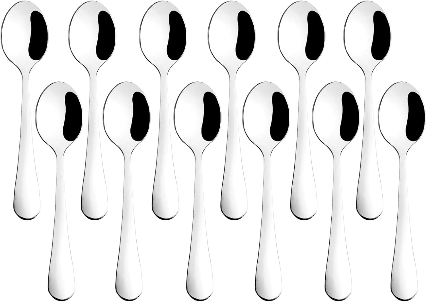 Hiware 12Piece Demitasse Espresso Spoons, 4 Inches