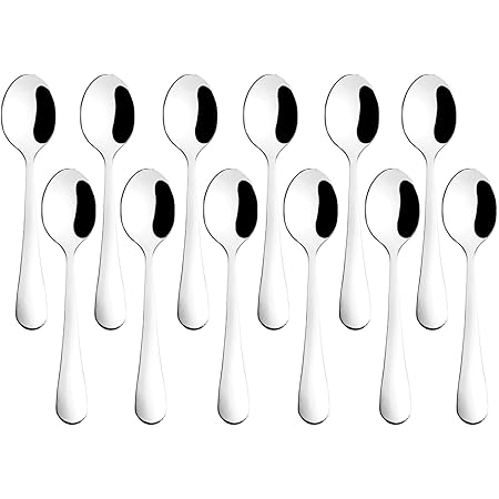 Demitasse Espresso Spoons,18/10 Stainless Steel Mini Coffee Spoons,Teaspoons,4.75 Inch,Set Of 4,Heavy Duty And Dishwasher Safe