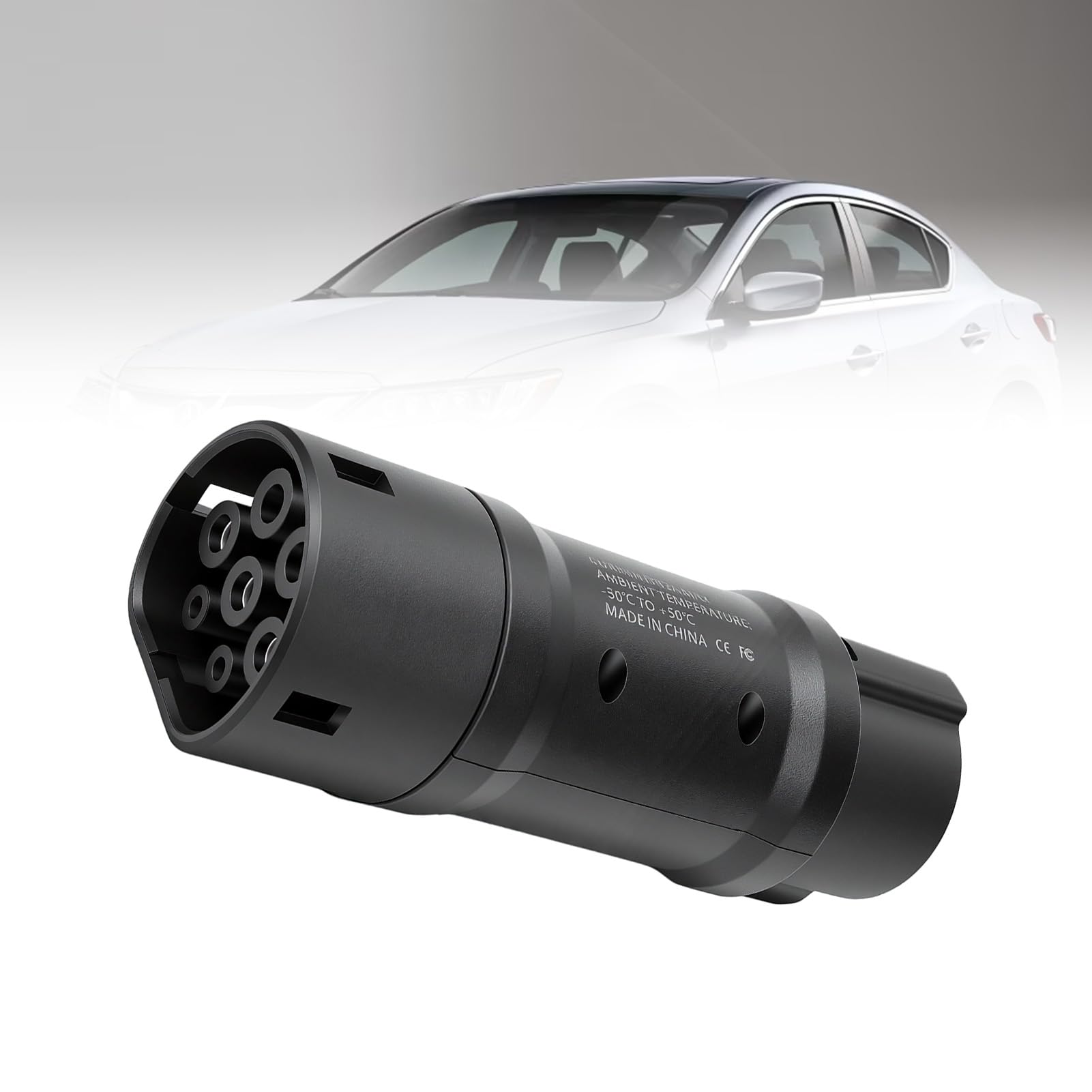 aqxreight Adaptador de Carga EV Tipo 1 a Tipo 2, Conector J1772 a 2, 32A