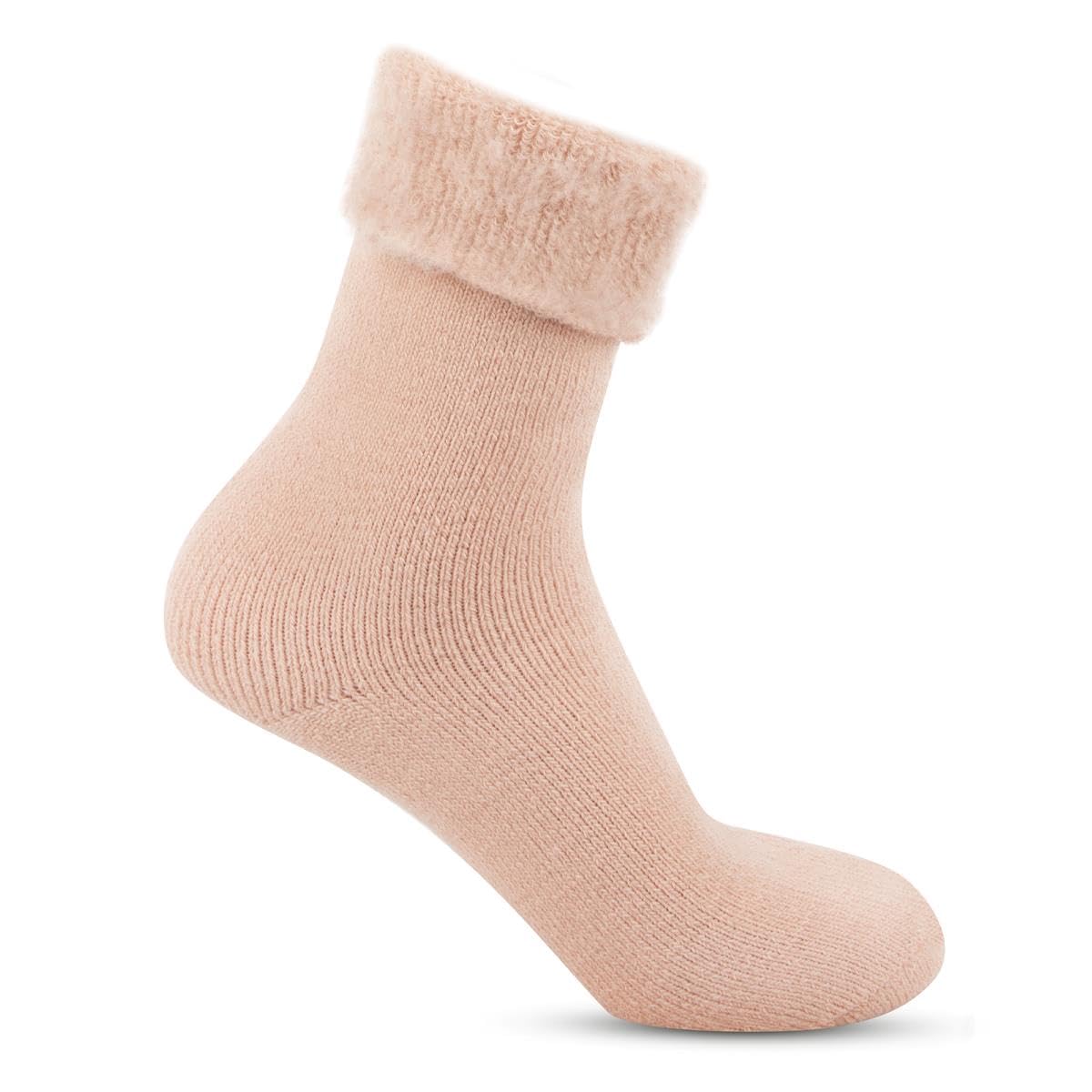 Totes Women's Dusky Pink Toasties® Recycled Brushed Thermal Bed Socks