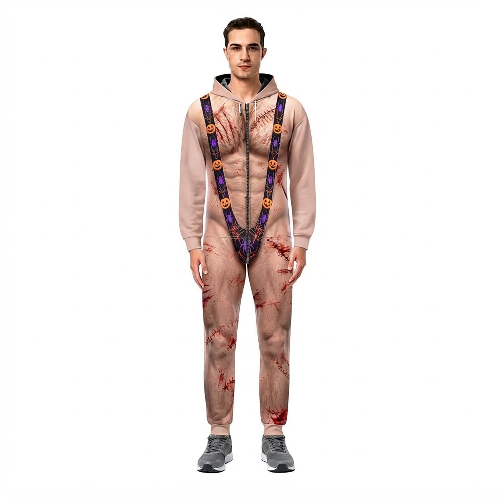 Halloween Onesie Adult Men, Men'S Halloween Costume Funny 3D Print Borat