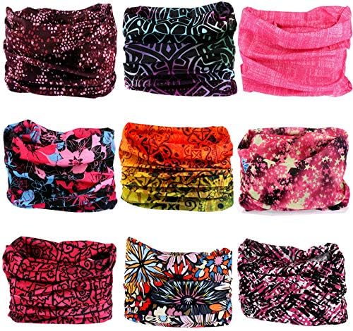 EKLOEN 12PCS/9PCS/6PCS Multifunctional Headband Magic Mask Scarf