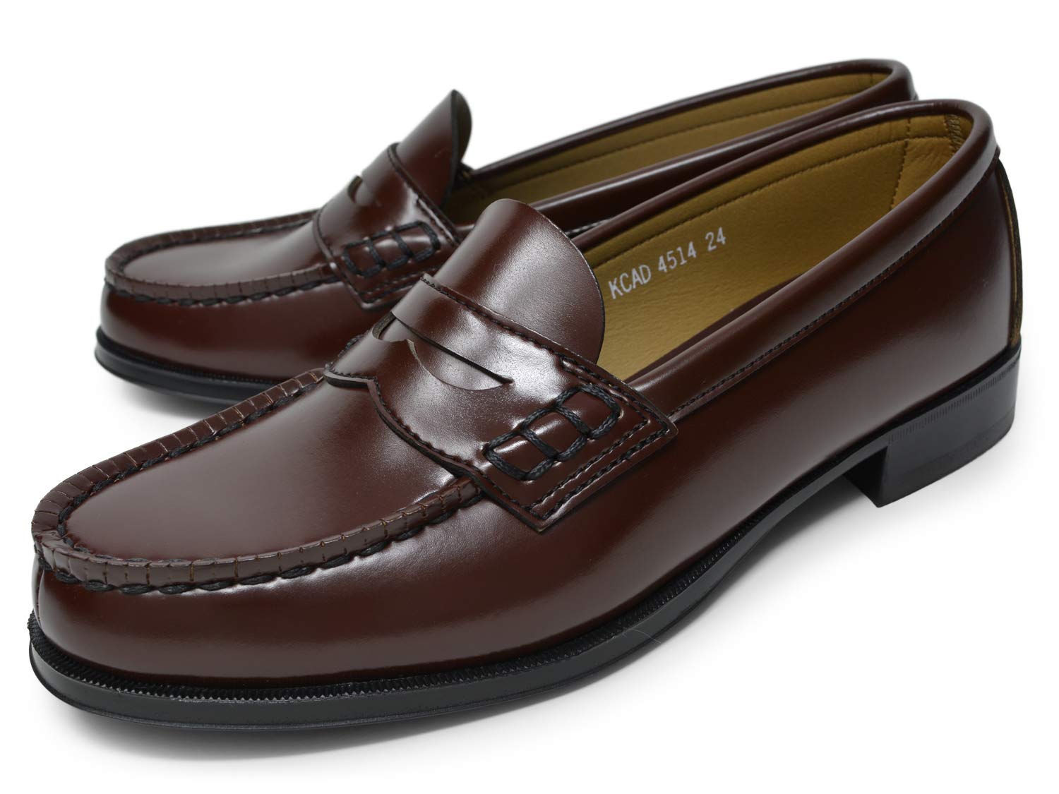 HARUTA ハルタ 4514 レディース ローファー 通学 学生 靴 2E ブラウン23.5cm