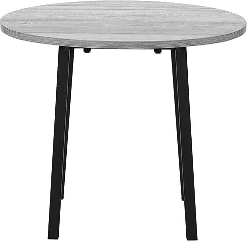 Miniatura 6 de Monarch Specialties I 1007 Juego de mesa de comedor, juego de 3 piezas, pequeño, hoja de caída de 35 pulgadas, cocina, metal negro, laminado gris,