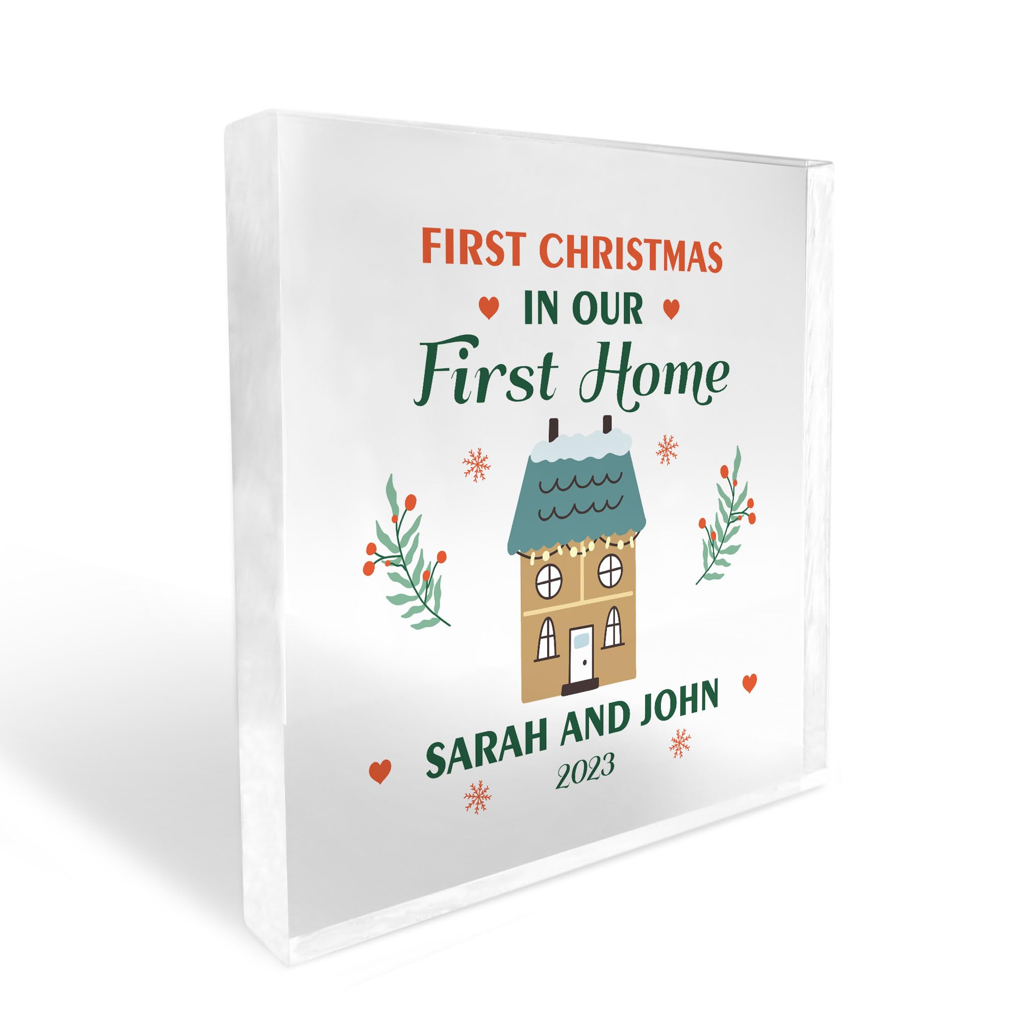 Red Ocean First Christmas In Our First Home Plaque Personalised Christmas Decoration First Home Gift For Couple Friend