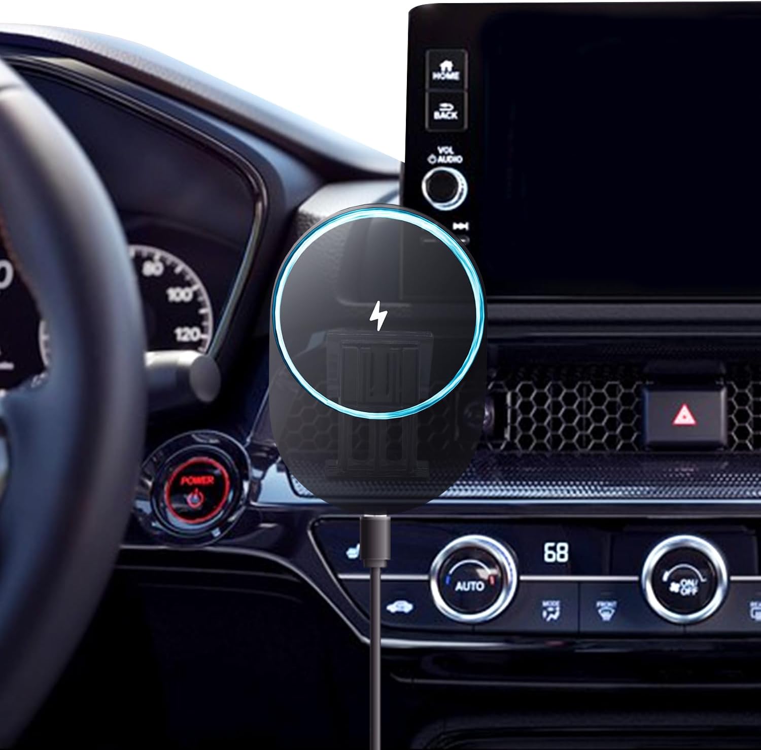 for MagSafe CR-V Mount Charger, Exclusive fits for 2023-2026 Honda CR-V, for iPhone 17/16/15/14/13/12/Mini Series, Intelligent Heat Dissipation Fast Charging 15W