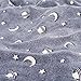SOCHOW Glow in The Dark Throw Blanket 50 x 60 Inches, Galaxy Stars Pattern Soft Cozy Flannel Fleece Blanket for Sons Daughters, All Seasons Grey Presents Blanket for Preteens Teens