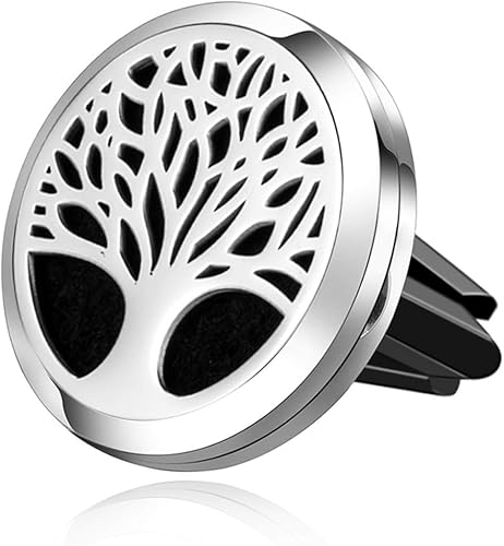 Miniatura 22 de Wild Essentials - Difusor de ventilación de coche de aceite esencial con corazón de la madre, colgante de medallón de acero inoxidable con 12 negro