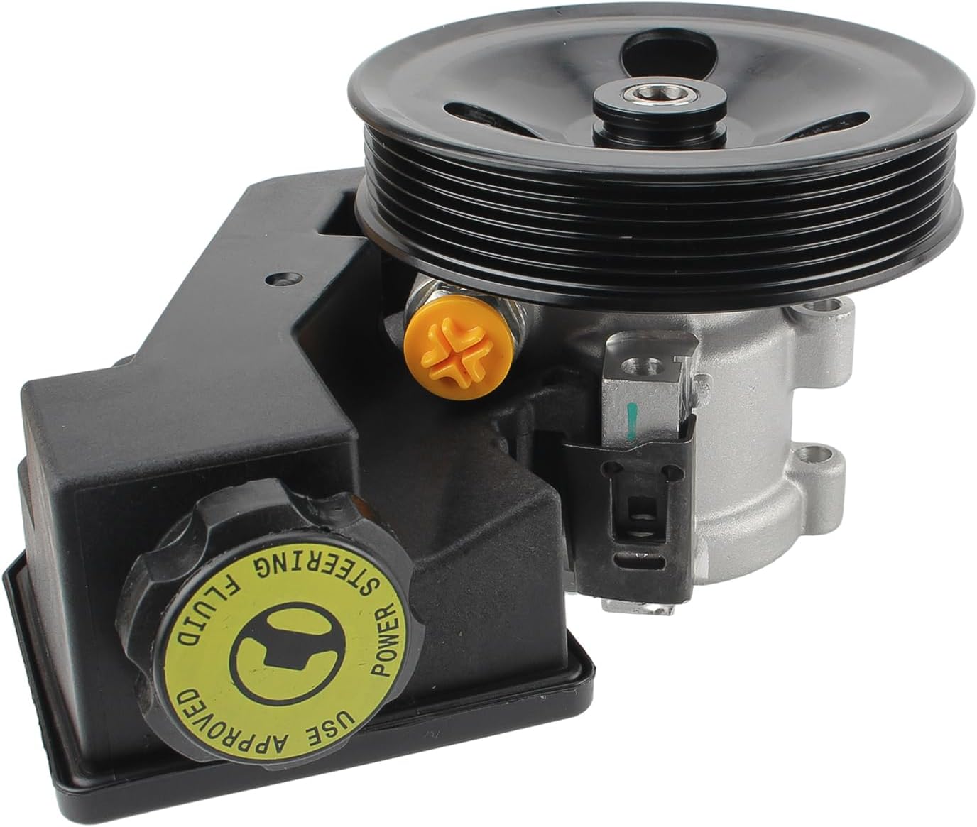 Power Steering Pump w/Pulley & Reservoir for Jeep Grand Cherokee Sport Utility 4.0L 4.7L Replace for 5016184AA, 52088278AB, 55-7144, 733-28104, 36P0716, 5080551AA, 5080551AB, 5080551AC