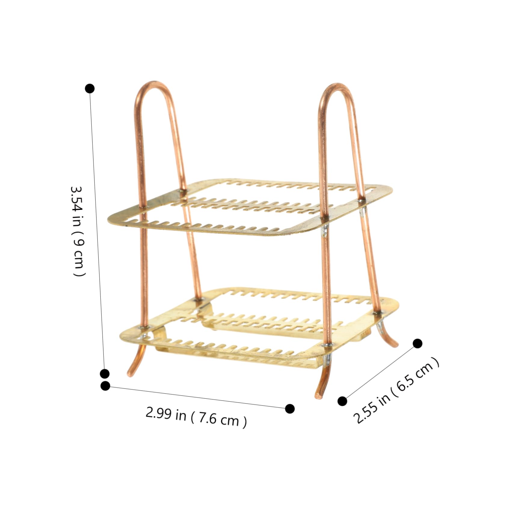 MUCKLILY Dyeing Rack Specimens Dexter Slides Laboratory Microscope Storage Holder Golden Copper