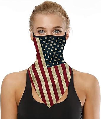 scarf face covering with ear loops