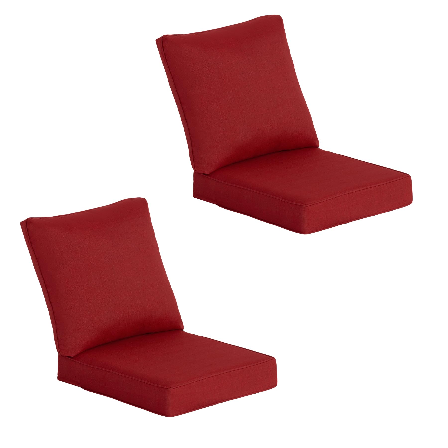 Garden lucky 23.5"x25" Outdoor Deep Seat Patio Cushions Set of 2, Deep Seat Bottom Resilient Foam Filling Water-Resistant Stain-Resistant UV Resistant