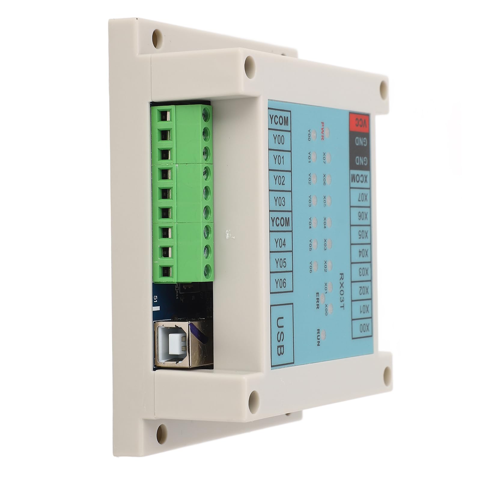 Cocoarm Programowalny Sterownik Logiczny, Przekaźnik Czasowy PLC 12 V do 24 V DC RX03T ze Sterowaniem Sekwencyjnym, Programowanie USB dla dla Automatyki Przemysłowej Czujniki Przekaźniki Silniki