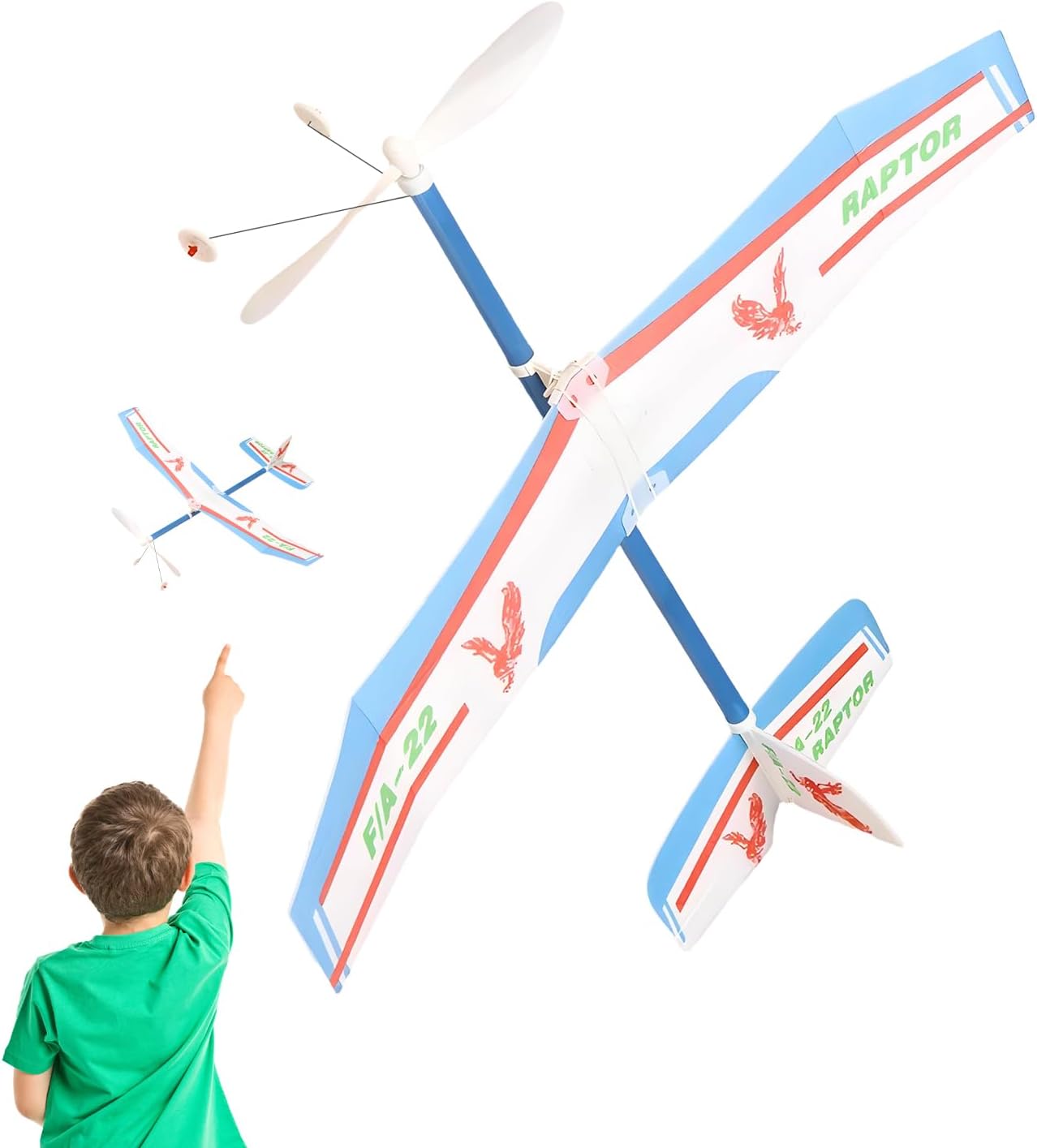 Rubber Band Plane,Flying Glider Aircraft - Rubber Band Airplane Kit,for Boys Girls Adults Students Outdoor Sports Kids Camping Garden