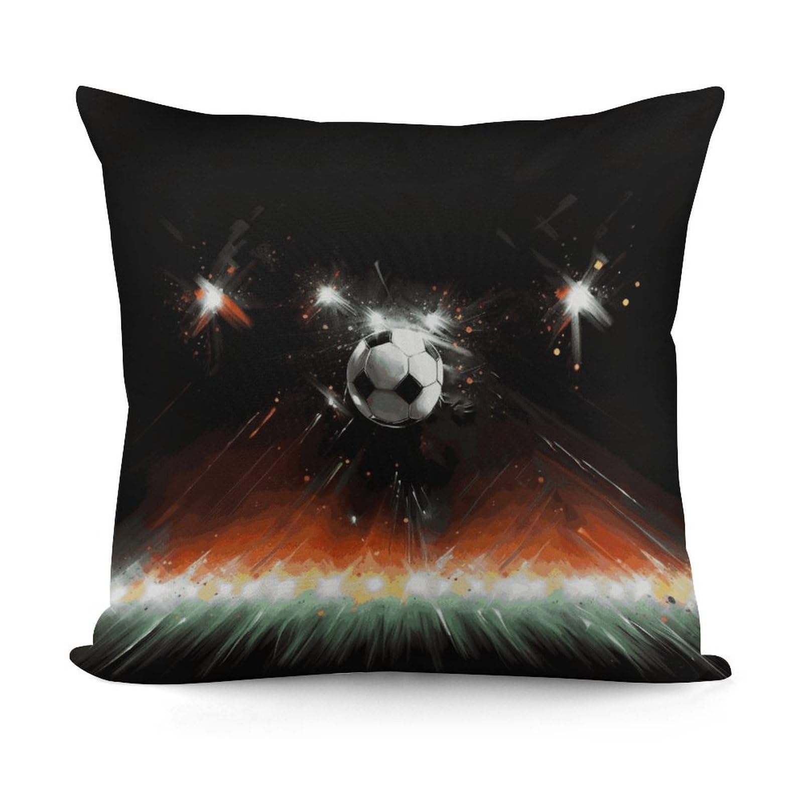 Adfgyerh Style Soccer Painting Decorative Pillow Covers, Throw Pillow Covers Soft For All Seasons, Pillowcases For Couch Living Room Sofa Bedroom 18X18 Inch