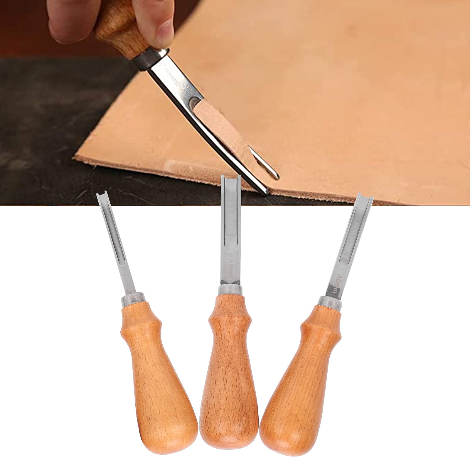 Kit Coupe-bordures Cuir Lot De 3 Coupe-bordures En Cuir - 0.16, 0.24, 0.31 Pouce - Outillage Cuir Pour Sacs, Portefeuilles Accessoires Maroquinerie DIY Kit Coupe-bordures Cuir Lot De 3 Coupe-bordures En Cuir - 0.16, 0.24, 0.31 Pouce - Outillage Cuir Pour Sacs, Portefeuilles Accessoires Maroquinerie DIY