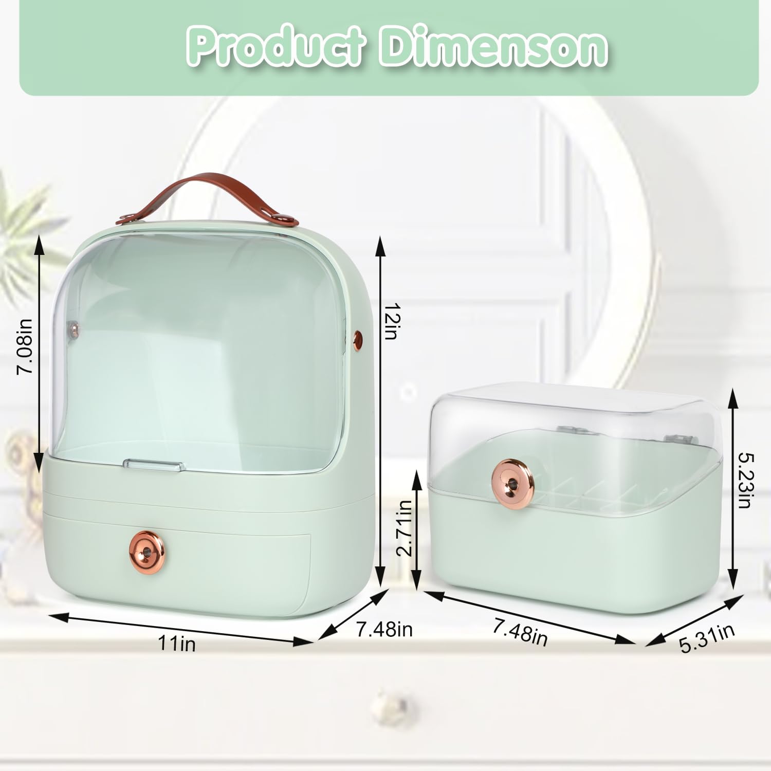 Haturi Makeup Organizer, Skincare Organizers with Lipstick Organizer