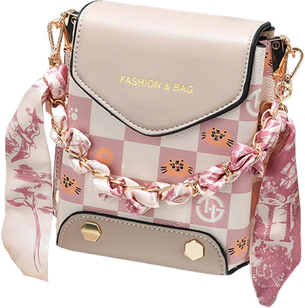 Small Crossbody Shoulder Bag, Cellphone Handbag Wallet Purses with Chain Handle for Women Girls Teens