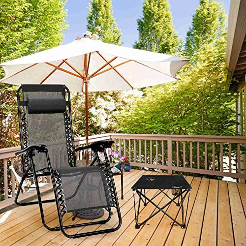 Mezhi Camping Table Folding Portable Carrying Bag 2 Cup Holders Outdoor Hiking Fishing #TOP1