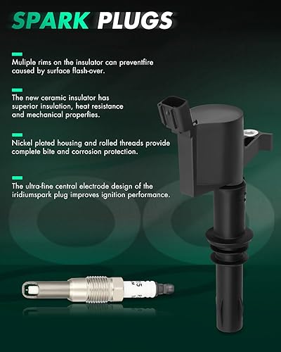 Vista 632 de SCITOO 1 bobinas de encendido con 4 bujías de iridio para Chevrolet 2011-2015 Cruze 1.4L 2016 Cruze Limited 1.4L 2012-2020 Sonic 1.4L 2013-2021 Trax