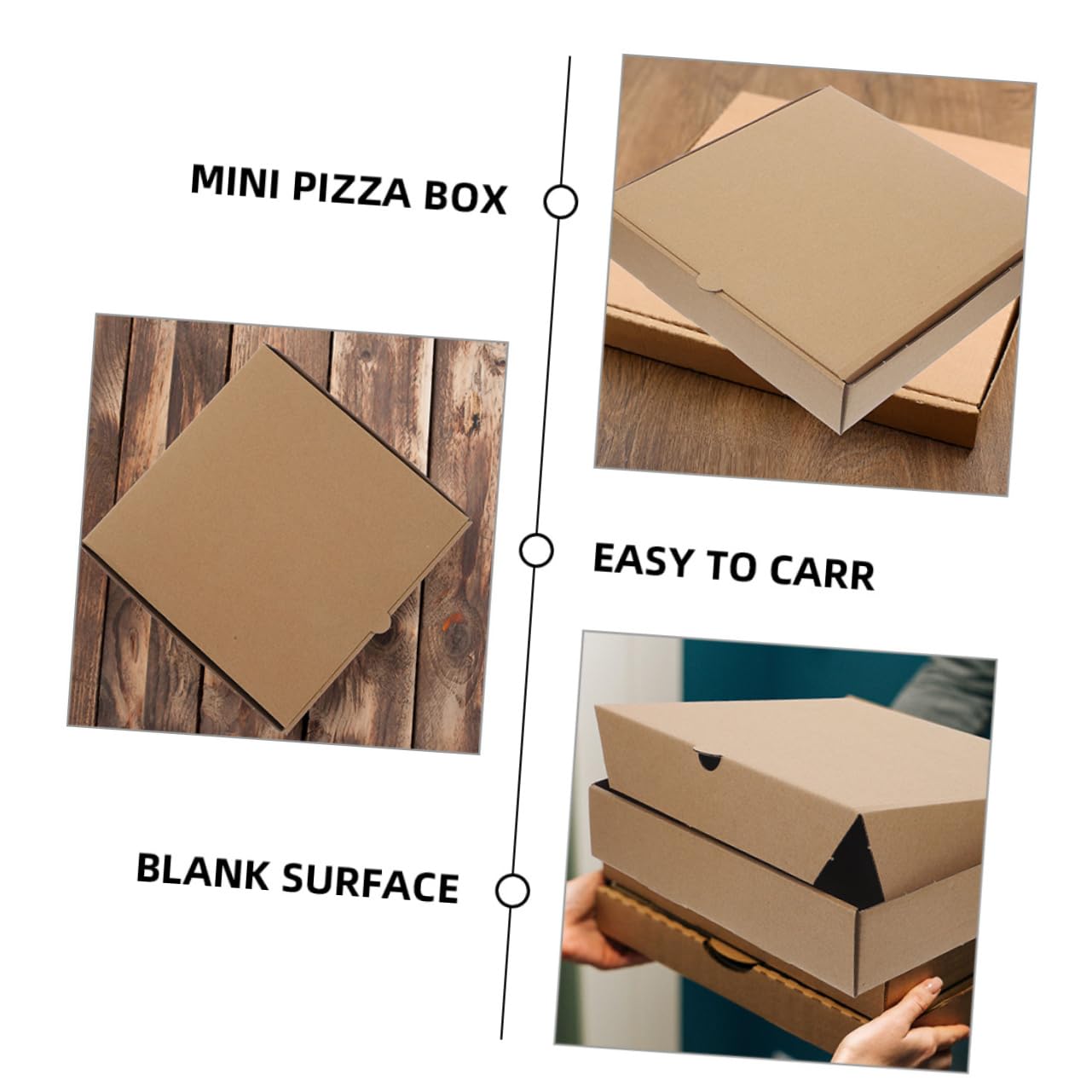 Mini scatole per pizza 12 pezzi cartone porta carta da asporto
