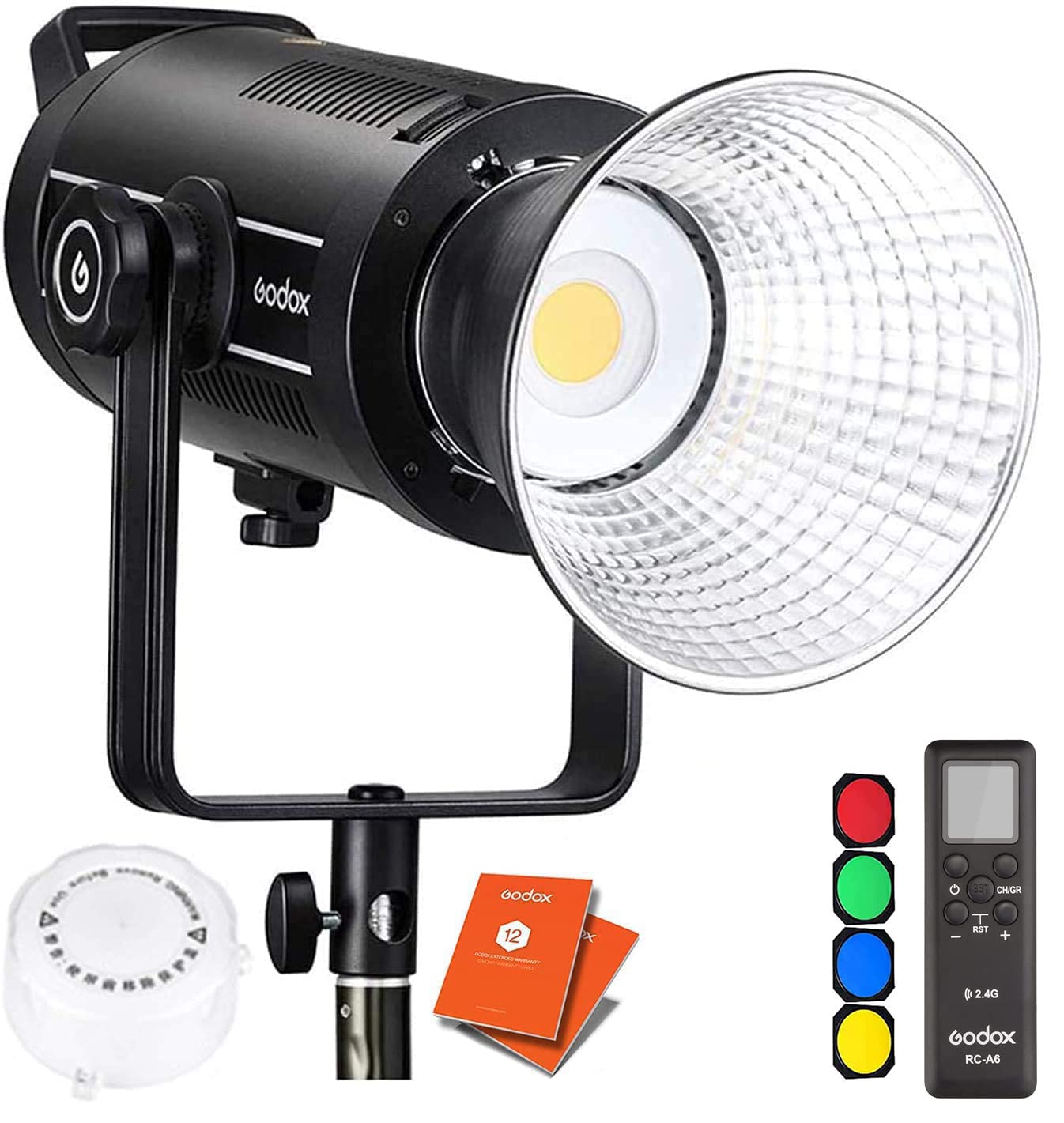 SL150WII LED Video Light 5600K Daylight Balanced CRI 97 TLCI 97 Accurate Colour, 58000LUX@1m Ultra Silent Fan with Colour Gel Filters + 12 Month Extended Warranty Card (3 Yrs)