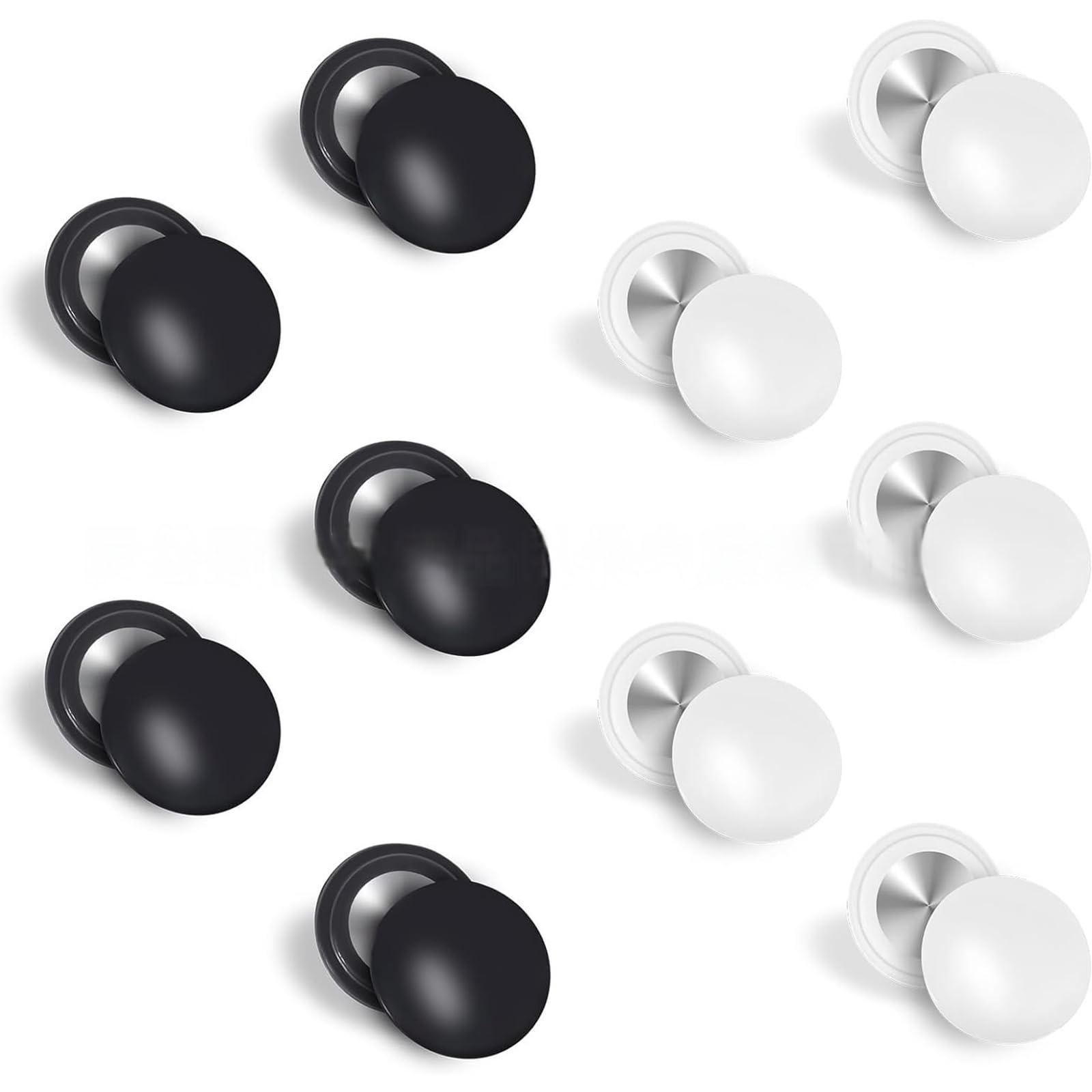 Thatiarry 5 Black 5 White 8 / 10Pcs Race Bib Clips For Runners Marathons Bib Fastening Magnets Secure And Holders In White And Black Marathons Clips