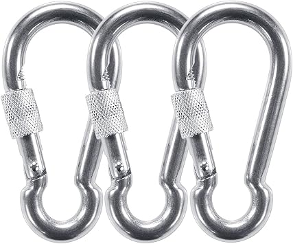 PROND Locking Carabiners, Heavy Duty Carabiner, 316 Stainless Steel Screw Lock Carabiner Hooks