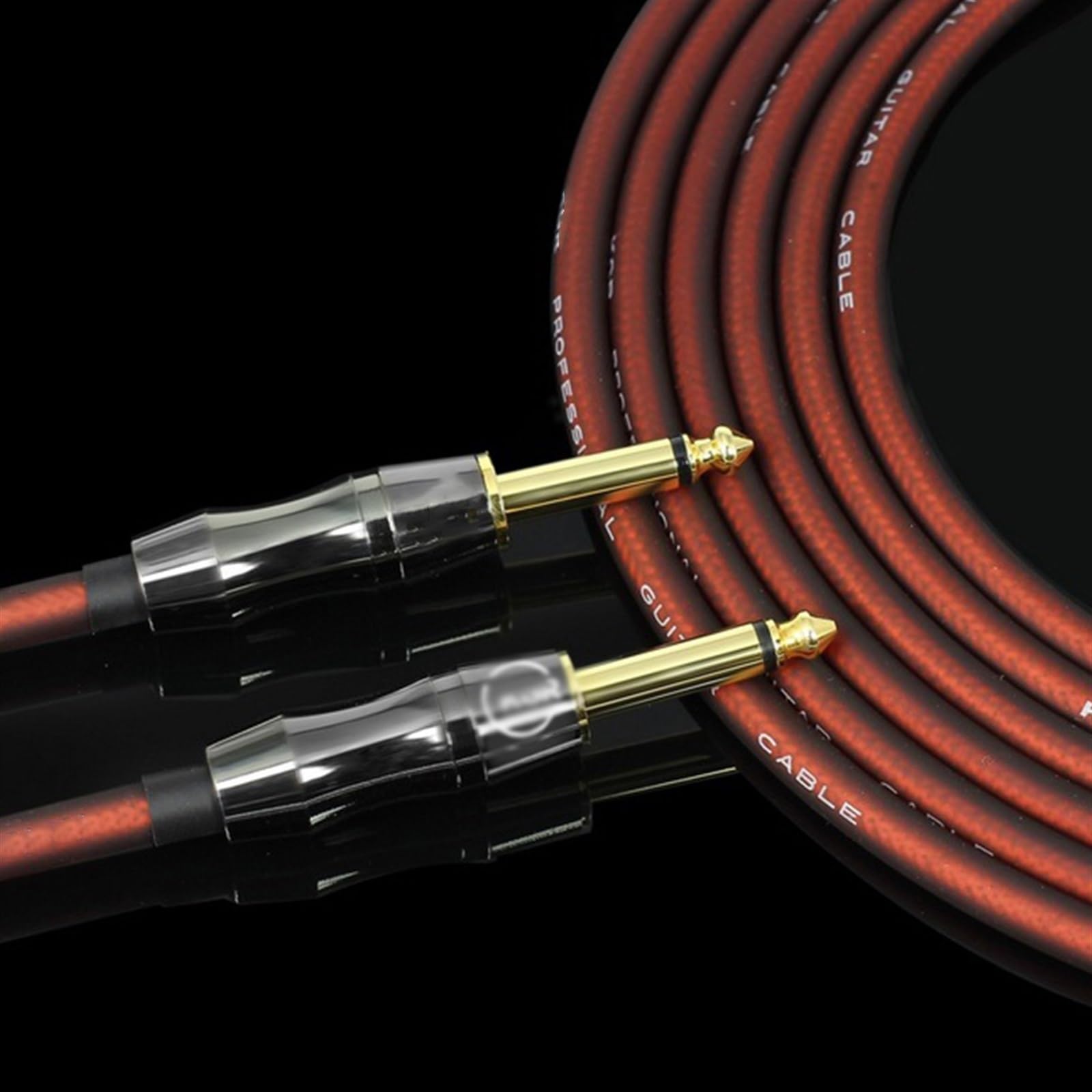 kabel audio do gitary 20AWG Elektryczna Gitara Basowa Audio Złącze Kabla Prosto Do Kąta Prostego Wtyczka Instrumentu Redukcja Szumów Osłona (Color : Straight 6M)