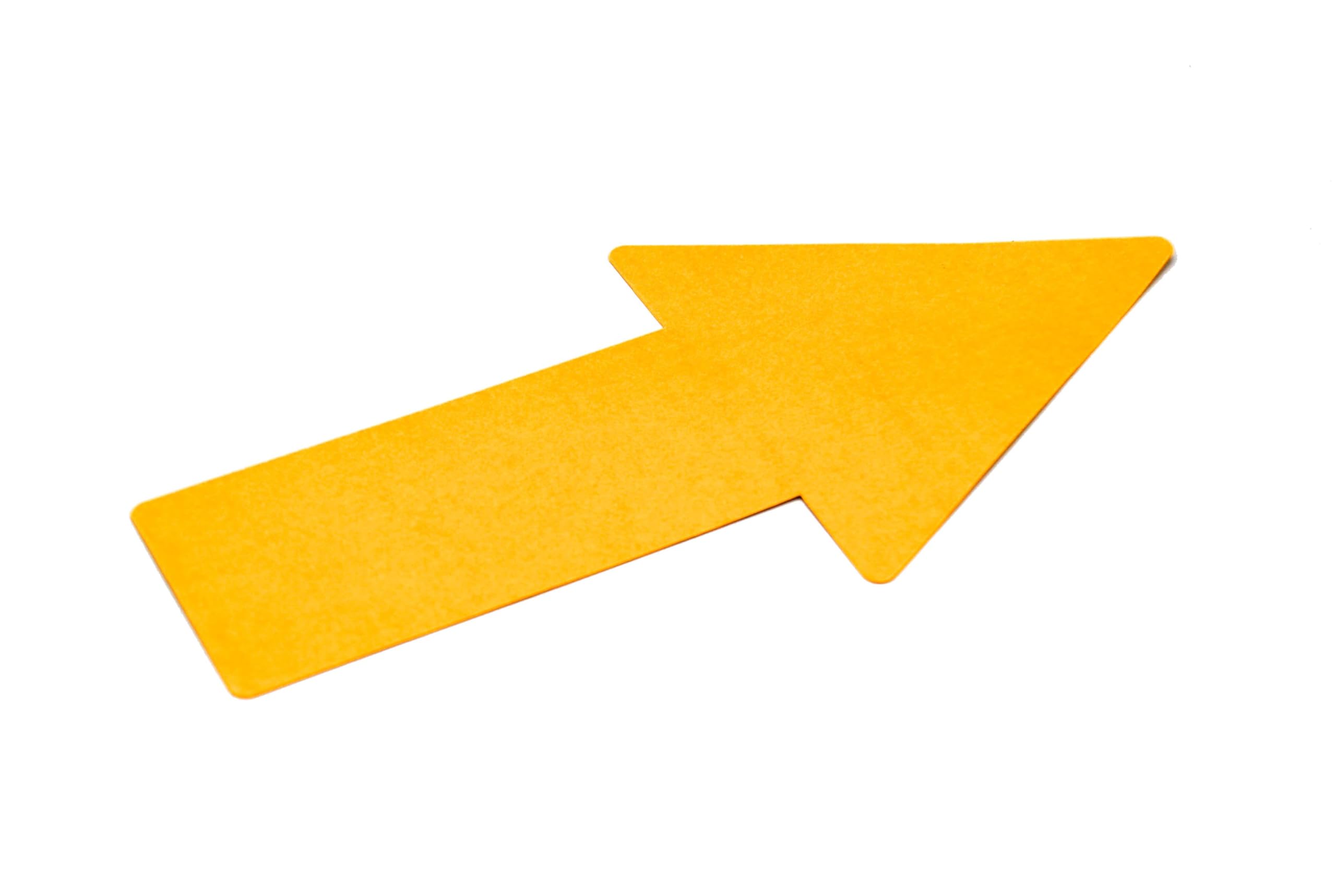 TARIFOLD es 197404- Pack 10 frecce adesive per segnaletica pavimento, 50 x 200 mm, alta resistenza, colore giallo