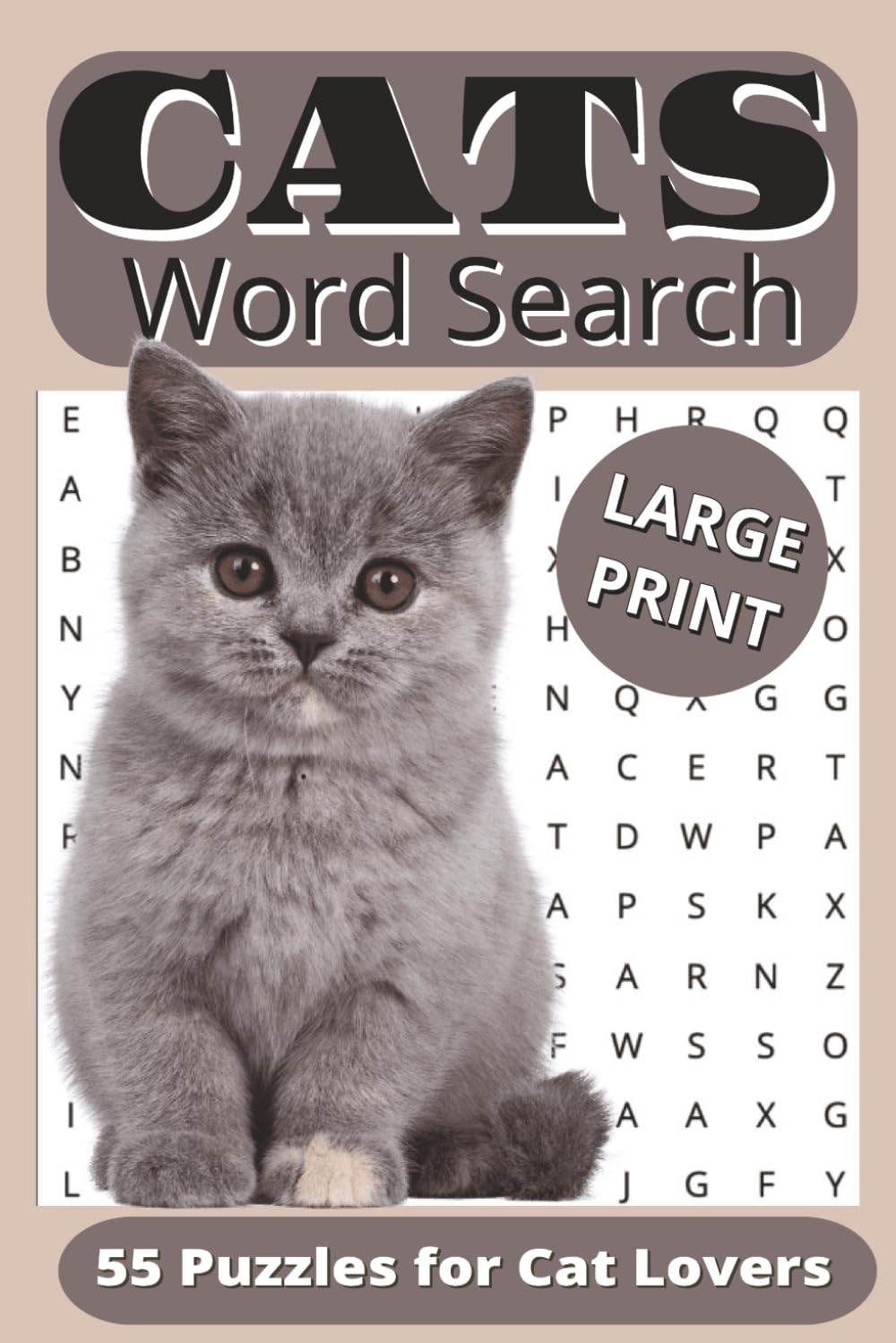 Cats Wordsearch Bood: Easy and relaxing cat themed wordsearch puzzle book for all ages