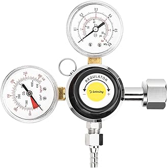 Primary CO2 Regulator CGA-320 Outlet, Warranted CO2 Regulator Beer With Safety Pressure Relief Valve, Beer Wine Soda Brew Setup CO2 Tank Regulator