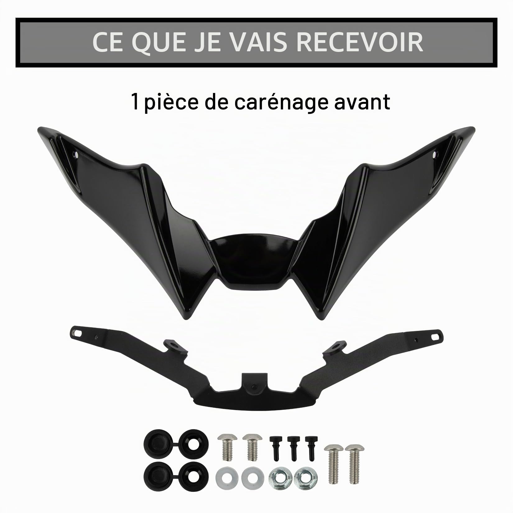 Carénage Avant Spoiler Prolongateur de Couverture D'extension de Cône de Nez de Bec pour MT09 V3 2022-2023, PSLER Accessoires de Garniture de Capot de Déflecteur D'aile Aérodynamique