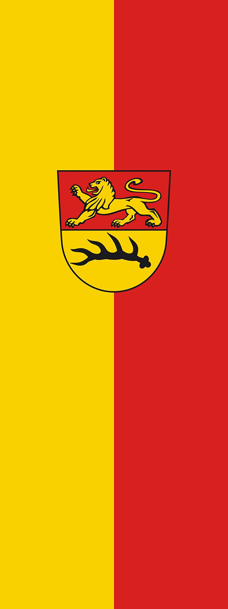 Drapeau Bodelshausen vertical anti-enroulement grand format portrait 400x150cm