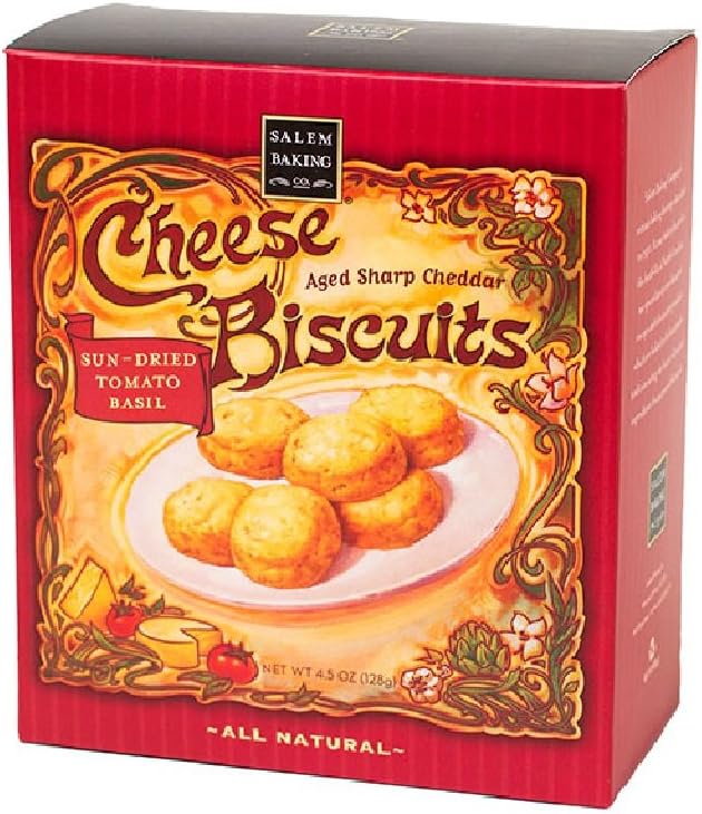 Salem Baking Co. Sun-Dried Tomato Basil Biscuits, 4.5-Ounce (Pack of 6)