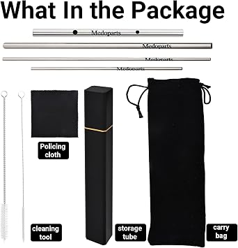 Professional Metal Vocal Training Straws,Singing Breath Control Aid,Portable Voice Exerciser,Improve Tone Resonance and Vocal Technique,For Singers and Teachers (C)