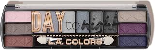 L.A. Colors Day to Night 12 Color Eyeshadow Palette Evening CES431 - Versatile Blendable Shades for Day-to-Night Looks