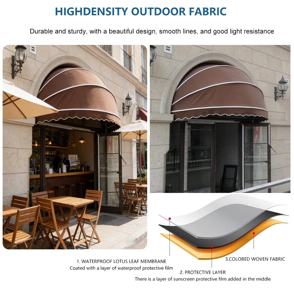 Retractable Awning, with Galvanized Frame