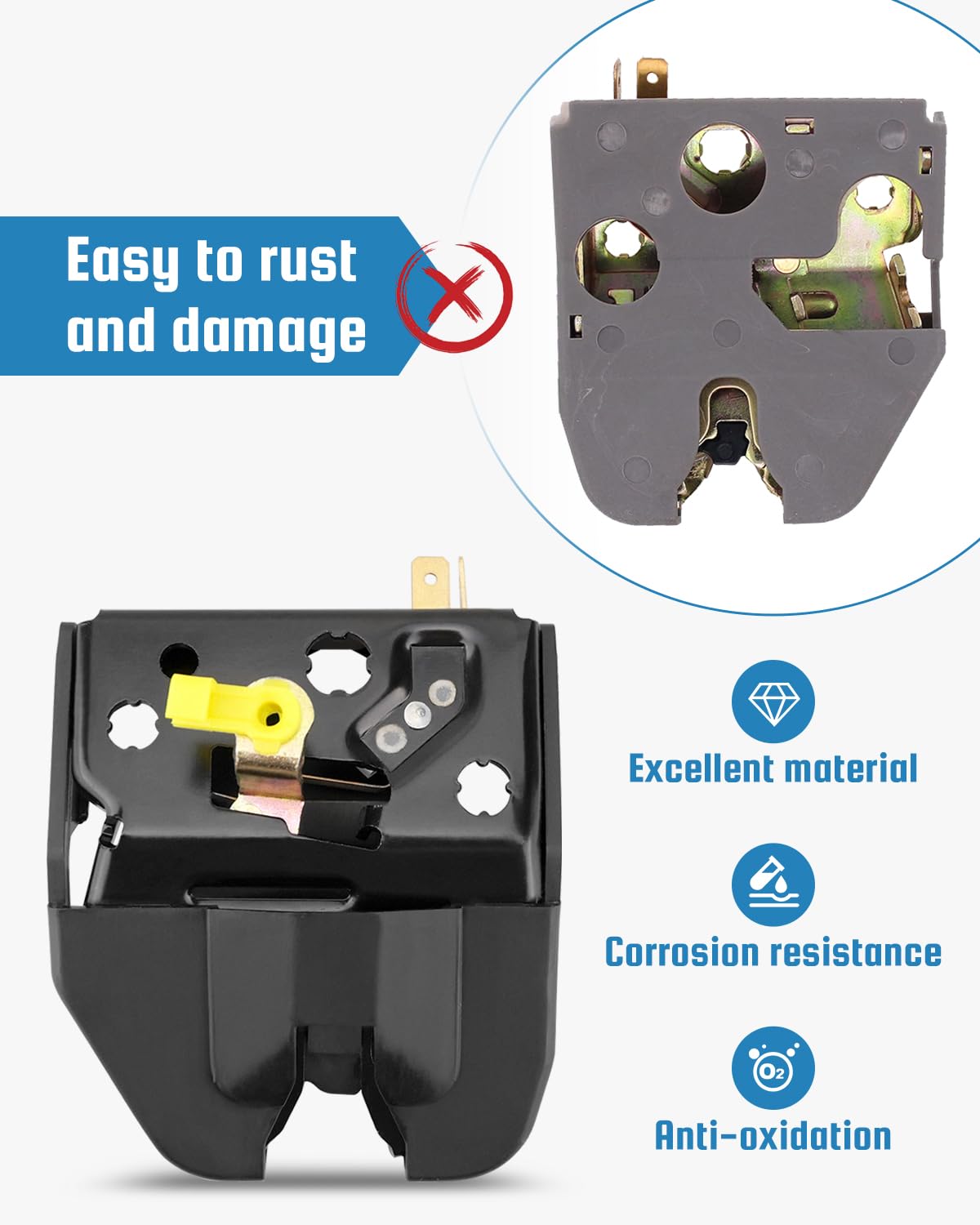 Trunk Lid Lock Latch Assembly Fit for Honda Civic 1996 1997 1998 1999 2000, Replace 74851-S01-A01 74851S01A01
