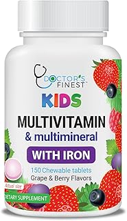 Lifeable Multivitamin & Multimineral with Iron Chewables for Kids – Vegetarian – Gluten Free Vegetarian – Great Tasting - Natural Flavored Pectin Chews with Vitamins A, B, C, D & E – 150 Count