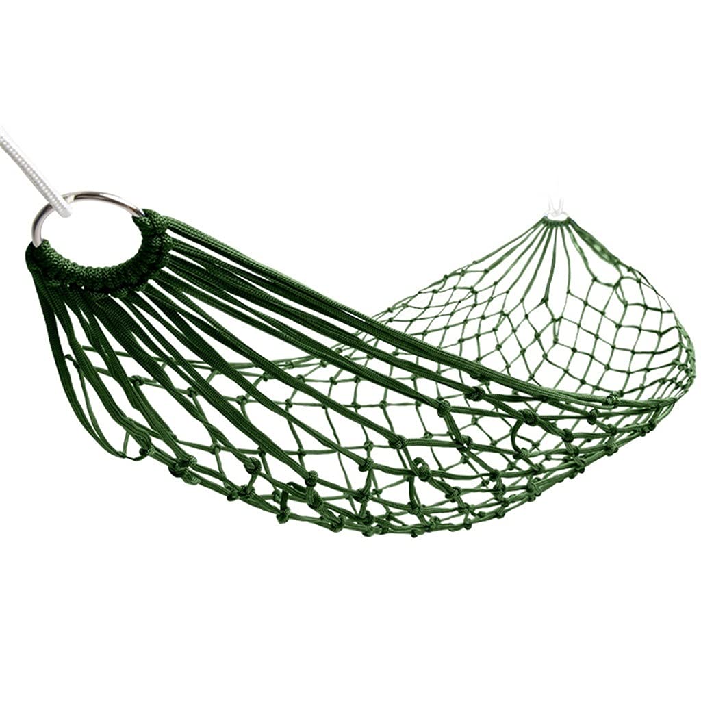 OIFAODAO Hammock, Portable Hammock Swing Bed Meshy Rope Hammocks Sleeping Net with 2 Tree Straps