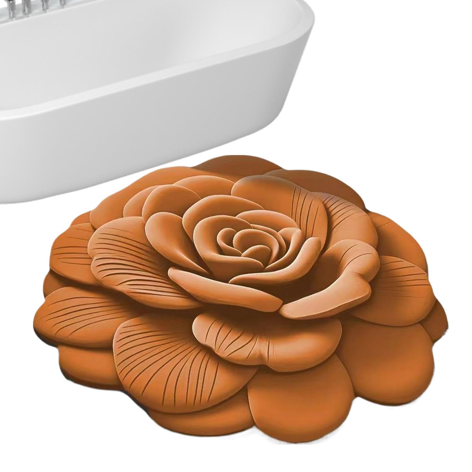 Generico Tappeto Bagno Assorbente Antiscivolo Motivo Floreale 3D | Tappeto Ingresso Riutilizzabile per Soggiorno Camera da Cucina