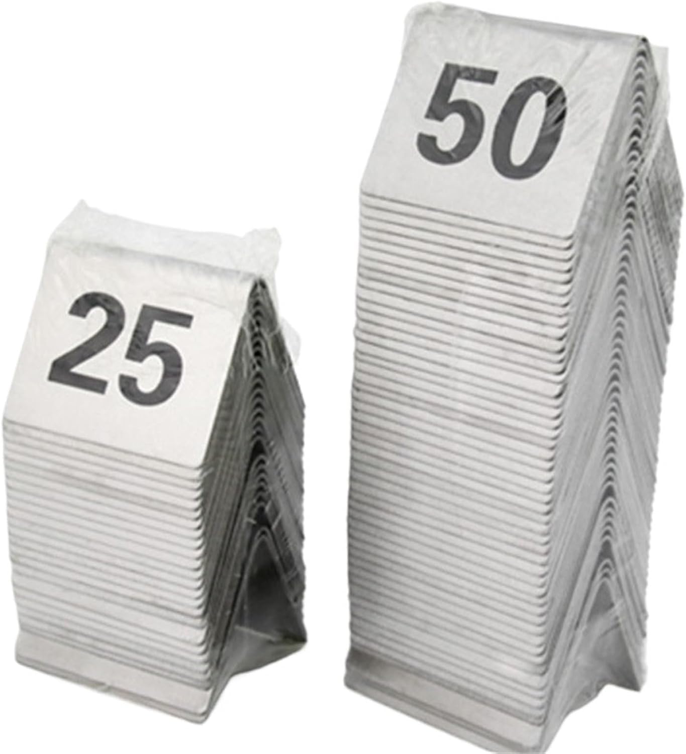 Letreros de números de mesa de acero inoxidable, clasificación de mesa estilo tienda de campaña para restaurantes, cafeterías y bares, números de fácil lectura, diseño duradero y elegante