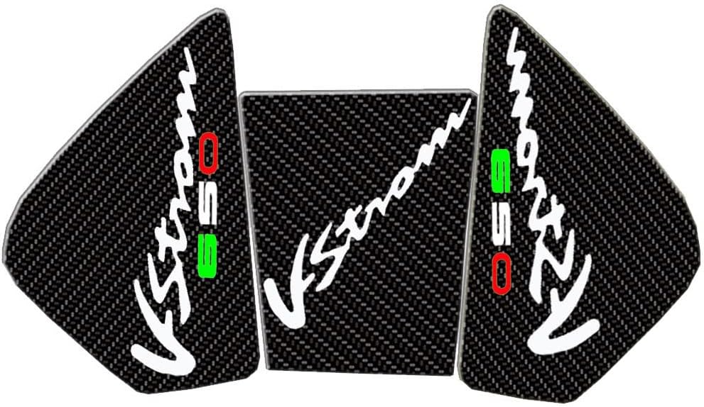AL-mart Motorcycle Gas Tank Pad Sticker Decal Protector Knee Grips Traction Pad Anti-Slip Heat Insulation Fits for Su-zuki V-Strom 650 2017-2022