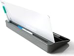 YAKCAM Tableau blanc du bureau en verre d'effacement sec 16x7, avec compartiments de rangement - Téléphone et porte-fente de tablette , pour la maison et le bureau , comprend 4 Marqueurs et effacements à sec