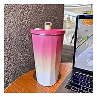 タンブラー ストロー付き ふた付き 600ml 大容量 ステンレス　ピンク タンブラー ストロー付き ふた付き 600ml 大容量 ステンレスピンク