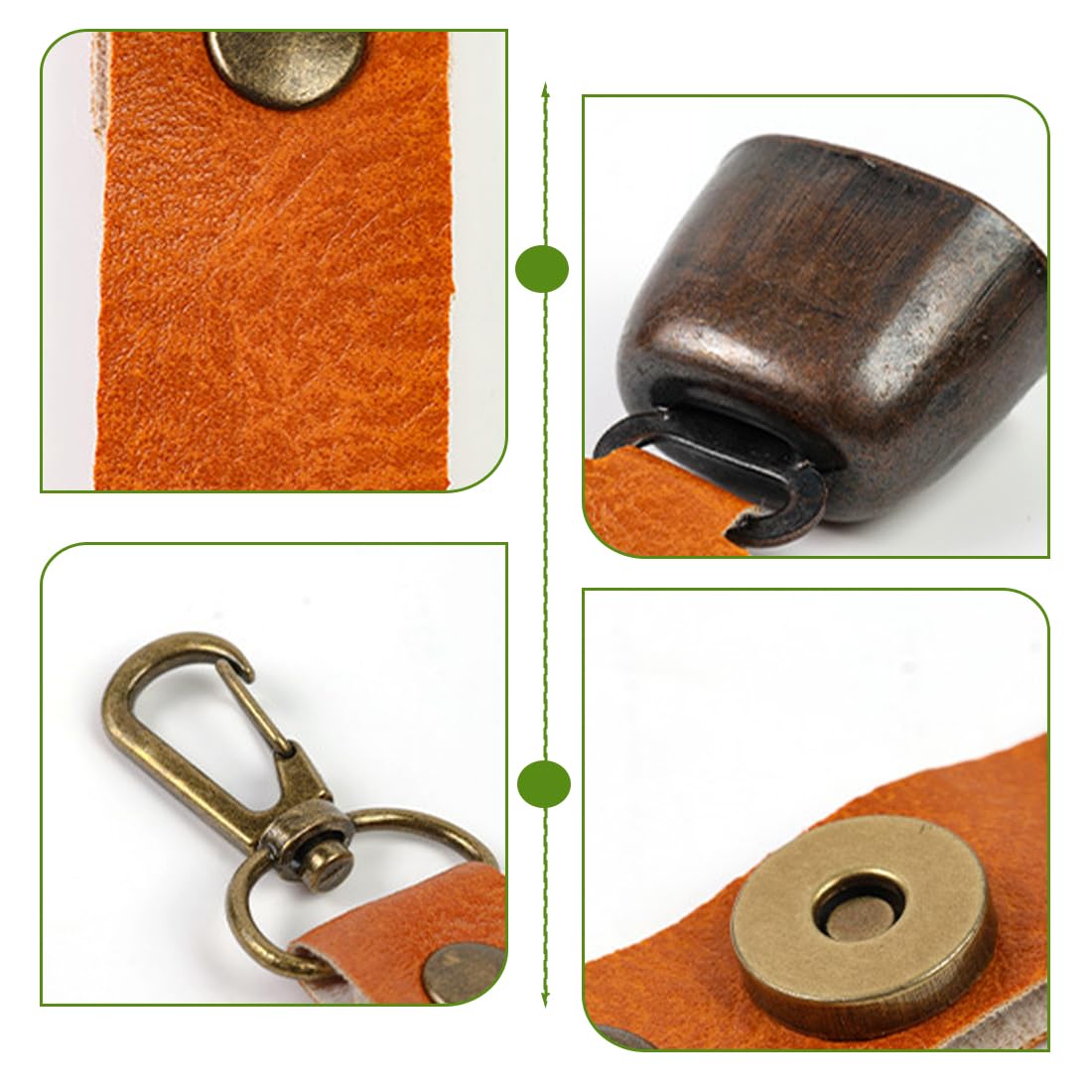 EIHI 2pcs Vintage Campanaccio Mucca Escursionismo Campana Campana Dell'Orso Escursione Campane Campanelli Per Animali Domestici Per Escursioni All'Aperto,Collane Di Animali