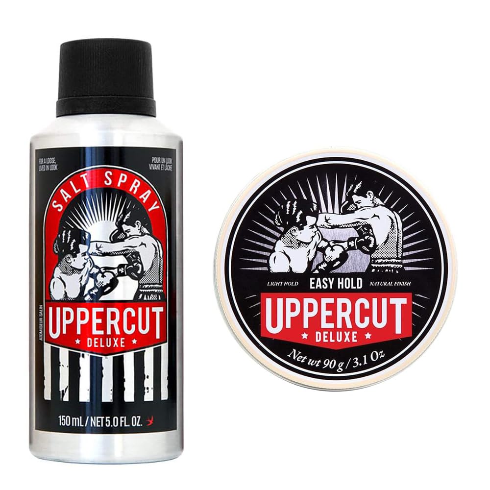 UPPERCUT DELUXE Salt Spray 5 fl. oz + Easy Hold Hair Pomade 3.1 oz.